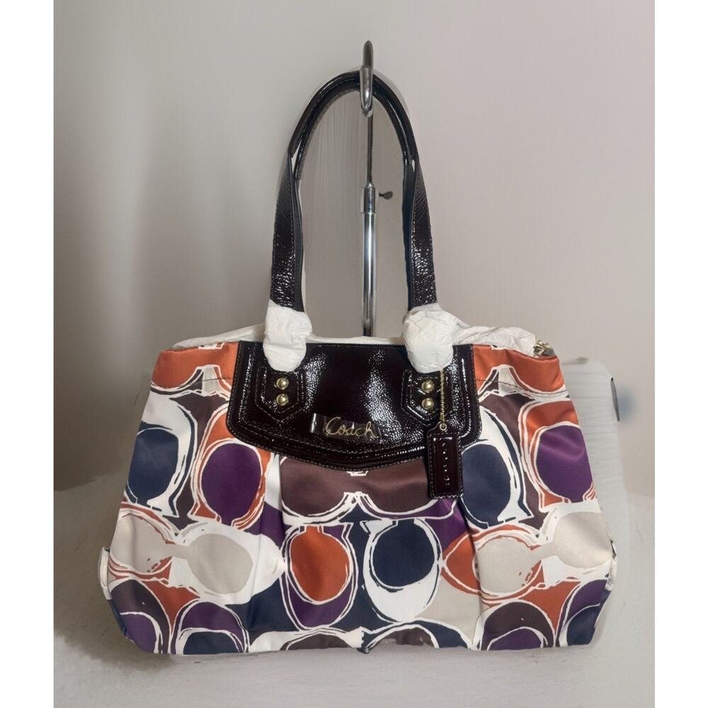 NWT Rare Coach F20113 Scarf Print Satchel & F62058 Coin Purse Set - Picture 5 of 14